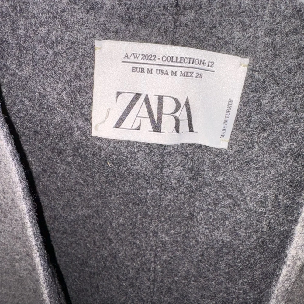 Zara Charcoal Gray Open Front Women’s Sweater Jacket - Picture 5 of 6